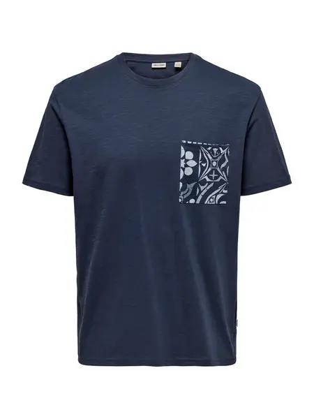 Only & Sons Tričko 'ONSPERRY'  modrosivá / modrá melírovaná