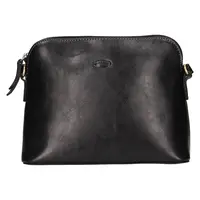 Kožená dámska crosbody kabelka Katana Porse - čierna