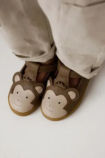 Dětské kožené polobotky Donsje Sunni Special Shoes Monkey