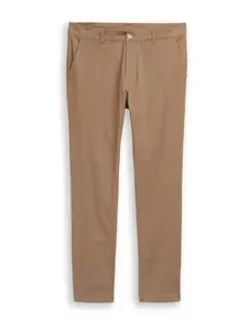 TOM TAILOR Chino nohavice  hnedá