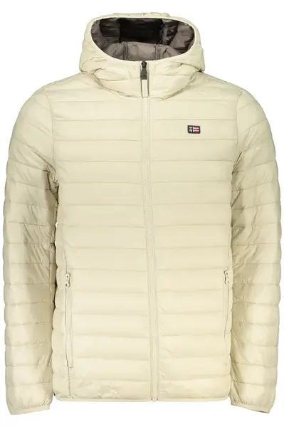 Přechodná bunda bomber v béžové barvě