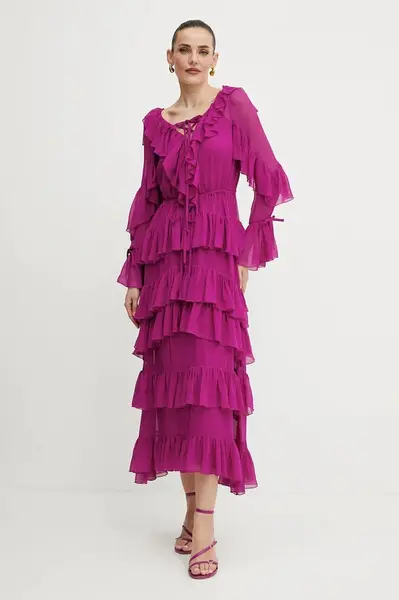 Šaty Luisa Spagnoli růžová barva, maxi, 541979