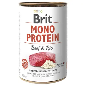BRIT Mono Protein Beef & Rice konzerva pro psy 400 g