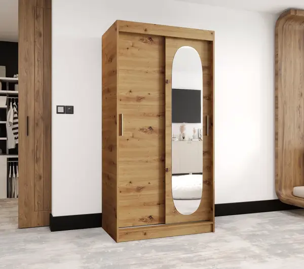 Šatní skříň Abi Royal Rozměry: 200 cm, Barva korpusu + barva dveří: Dub artisan + Dub artisan