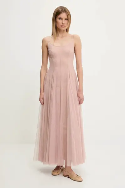 Šaty Answear.LAB béžová barva, maxi