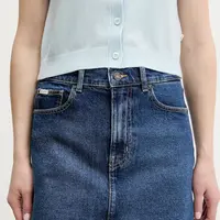 Džínová sukně Guess Jeans tmavomodrá barva, mini, W5GD0Q D5M44
