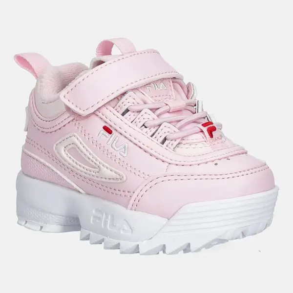 Dětské sneakers boty Fila DISRUPTOR E F růžová barva, FFK0049