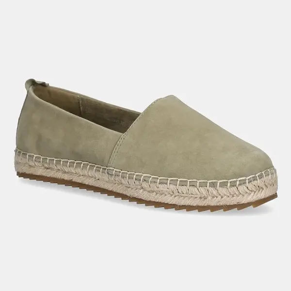 Nubukové espadrilky Marc O'Polo GEM 6B zelená barva, 50315613801305