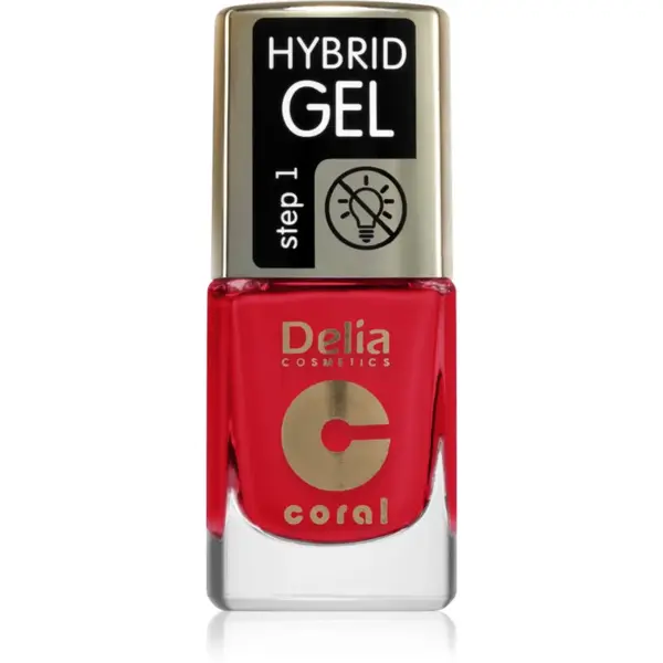 Delia Cosmetics Coral Nail Enamel Hybrid Gel gelový lak na nehty odstín 145 11 ml