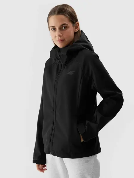 Women's Softshell Windproof Jacket 5000 4F Membrane - Black