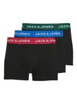 JACK & JONES Boxerky 'JACJOE'  modrá / tmavozelená / malinová / čierna