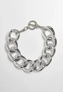 Třpytivý řetízkový náramek - stříbrné barvy