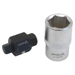 Klíč na výpustě olejových van, pohon 1/2" čtyřhran 8 a 10 mm - ASTA