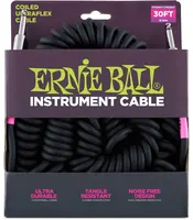 Ernie Ball 30' Coil Cable Straight/Straight Black