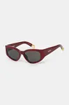 Sluneční brýle Jacquemus GALA vínová barva, JAC5C3SUN