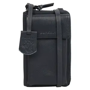 Dámská kožená crossbody kabelka s peněženkou Burkely Vida - tmavě modrá