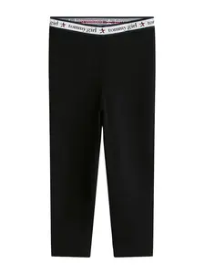 Tommy Jeans Legíny  čierna / biela