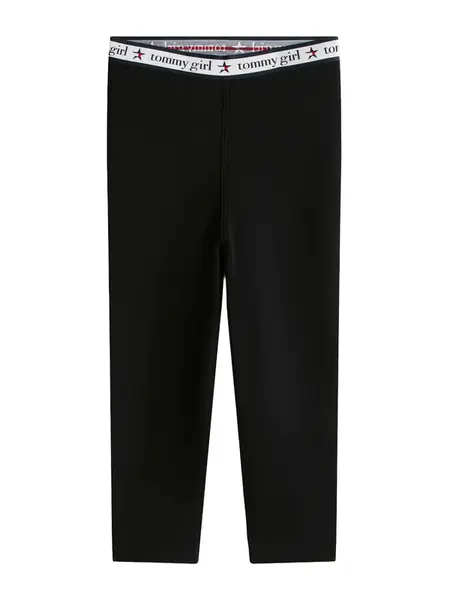 Tommy Jeans Legíny  čierna / biela