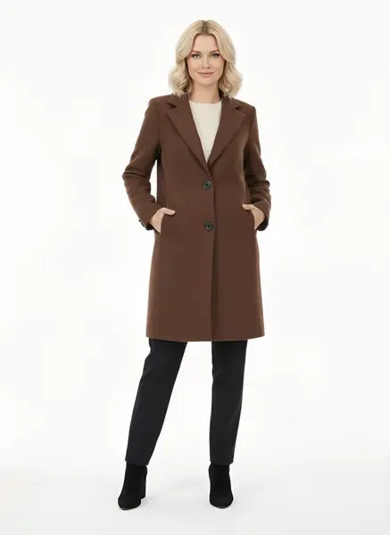 Chocolate Classic Striped Yups Coat