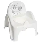 Detská nočník s melódiou a vekom, ergonomický - Sovy v biele