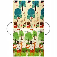 Obojstranná podložka zvieratá a stromček 200x180x1 cm CH 4350