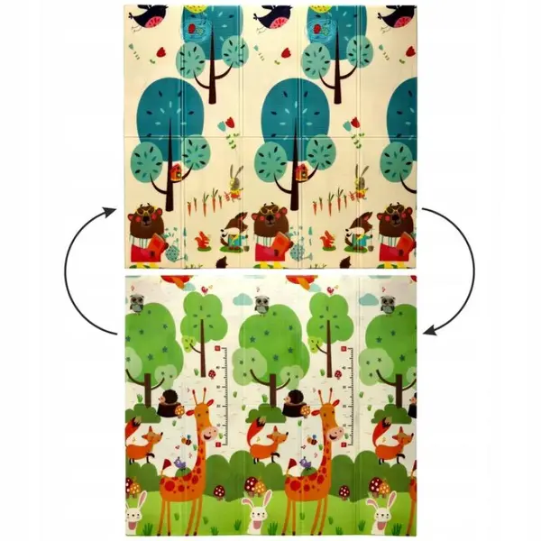 Obojstranná podložka zvieratá a stromček 200x180x1 cm CH 4350