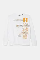 Dětská bavlněná mikina Guess bílá barva, s potiskem, L5GQ01 KA6R4