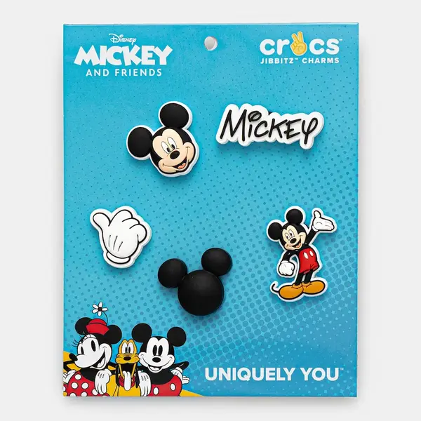 Připínačky na dětské boty Crocs Mickey Pant 5PK 5-pack bílá barva, 10014478