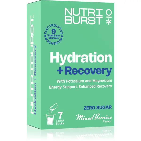Nutriburst Hydratation + Recovery rozpustný nápoj pro urychlení regenerace příchuť Mixed Berries 7x5 g