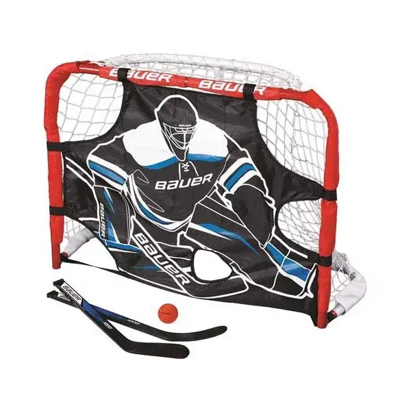 Bauer PRO KNEE HOCKEY GOAL SET Hokejová branka, červená, velikost