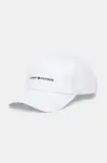 Bavlněná baseballová čepice Tommy Hilfiger bílá barva, s aplikací, AM0AM13162