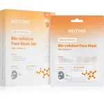 Notino Brightening Bio-Cellulose Face Mask with Vitamin C sada plátenných masiek pre rozjasnenie pleti
