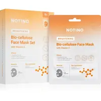 Notino Brightening Bio-Cellulose Face Mask with Vitamin C sada plátenných masiek pre rozjasnenie pleti