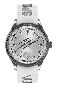 Plein Sport Analógové hodinky 'LINEMAN'  antracitová / strieborná / biela