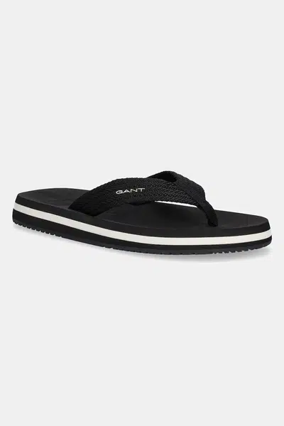 Žabky Gant Sunheaven dámské, černá barva, na plochém podpatku, 30599909.G00