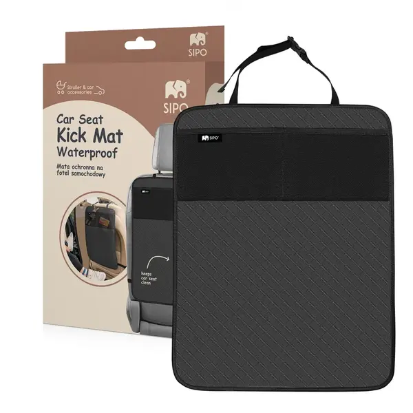SIPO Ochrana na sedadlo-opěrku vozidla/kapsář, voděodolná, černá