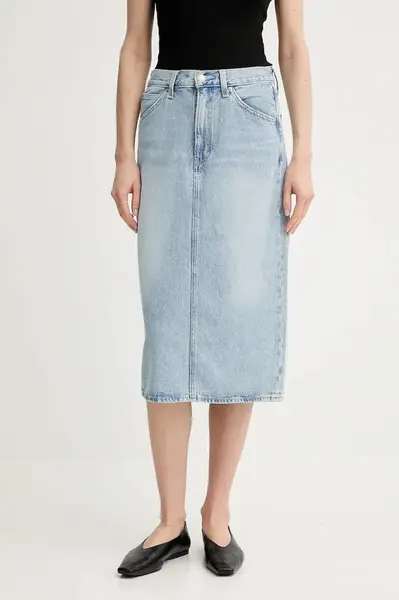 Džínová sukně Levi's HR BACK SLIT SKIRT