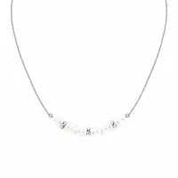 Morellato Úchvatný stříbrný náhrdelník s říčními perlami Perla SXU42