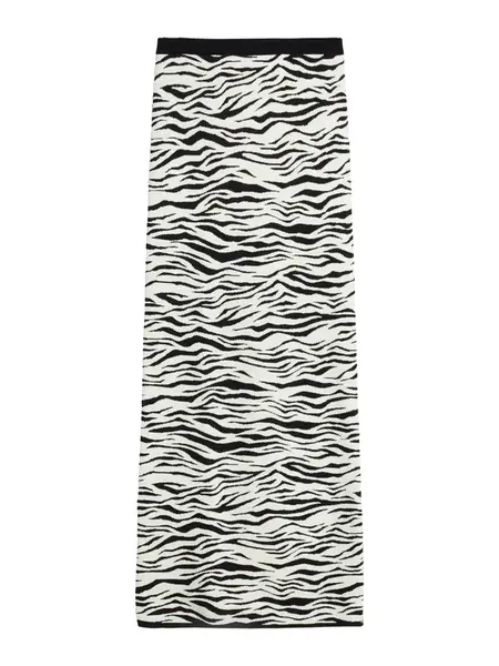 Bershka Sukňa  čierna / biela