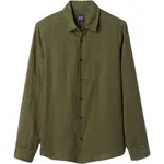 GAP LS LINEN Pánska košeľa, khaki, veľkosť