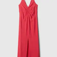 Červené dámske midi šaty na ramienka GAP