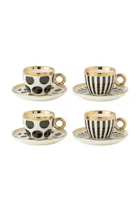 J-Line Sada šálků a podšálků J-Line 4-pack