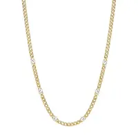 Brosway Pozlacený náhrdelník s krystaly Symphonia BYM84