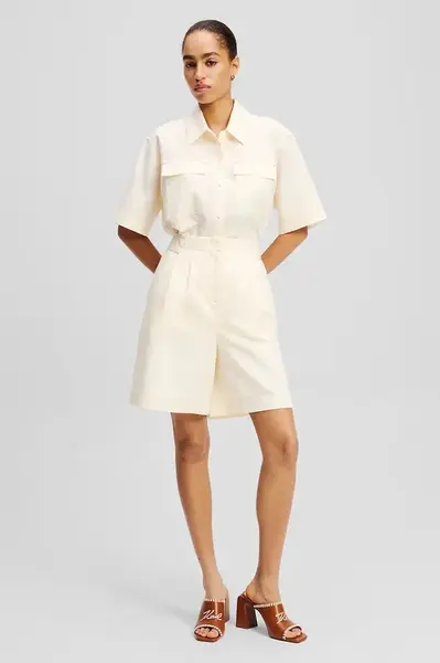 Lněné kraťasy Karl Lagerfeld