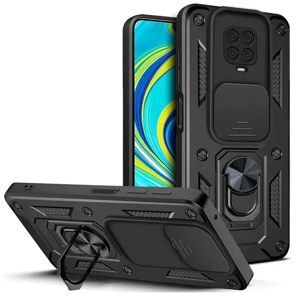 Techsuit CamShield, Xiaomi Redmi Note 9S / Note 9 Pro / Note 9 Pro Max, černý