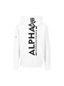 ALPHA INDUSTRIES Mikina 'Backprint'  čierna / biela