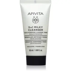 Apivita Cleansing Milk Face & Eyes čisticí mléko 3 v 1 na obličej a oči 50 ml
