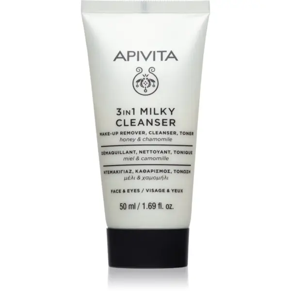 Apivita Cleansing Milk Face & Eyes čisticí mléko 3 v 1 na obličej a oči 50 ml