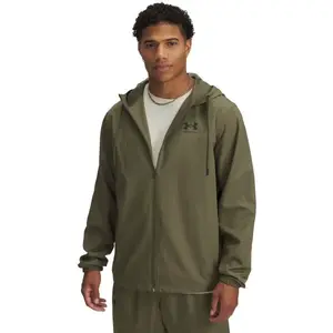 Under Armour RIVAL WOVEN WINDBREAKER Pánska bunda, tmavo zelená, veľkosť M