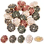 20Pcs 4 Colors Alloy Enamel Shank Buttons